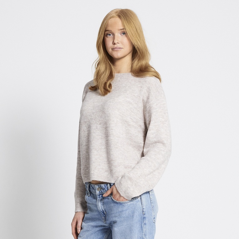 Basic knit sweater "Signe" Light Beige